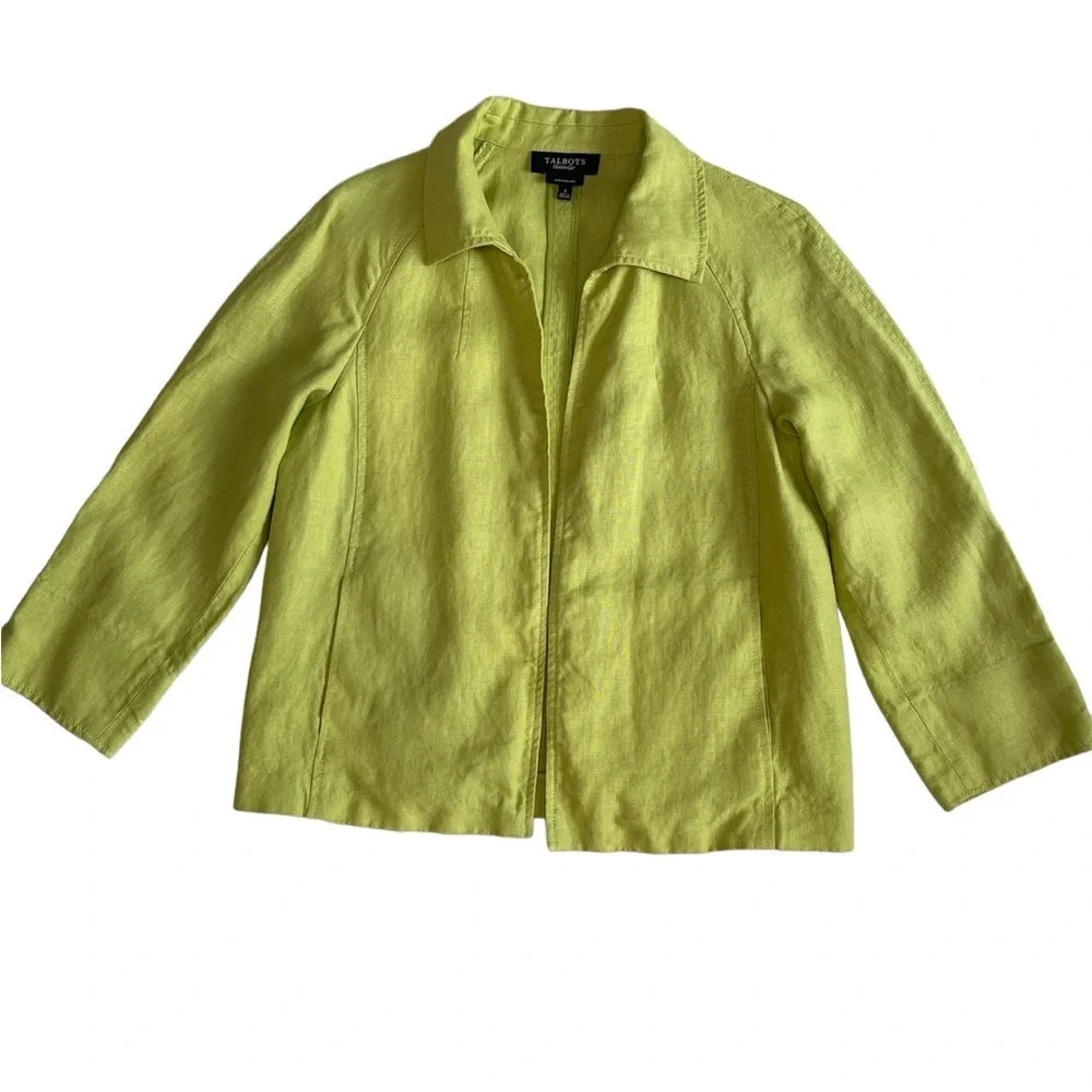 Talbots 100% Pure Irish Linen Blazer Size Small
